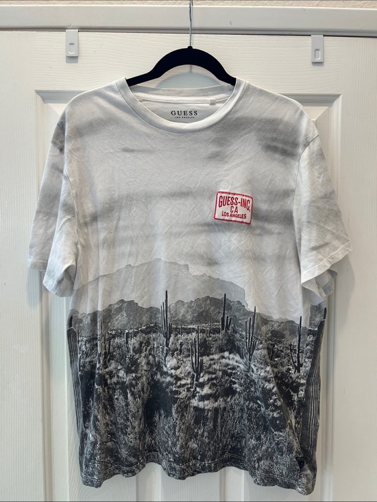 Guess Other - Guess Los Angeles Desert Landscape Graphic T-Shirt XL White Black Cactus Tee